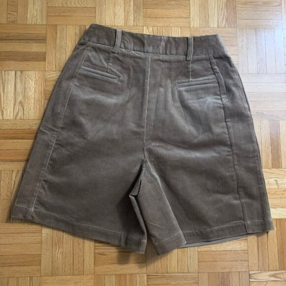 Short en velours côtelé avec fermeture éclair pour femme - Picture 2 of 4